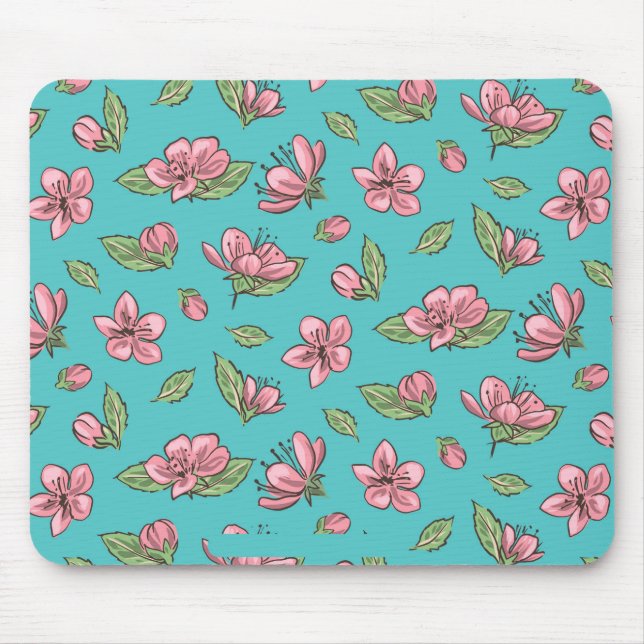 Flower pattern mouse mat (Front)