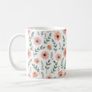 Flower pattern mug