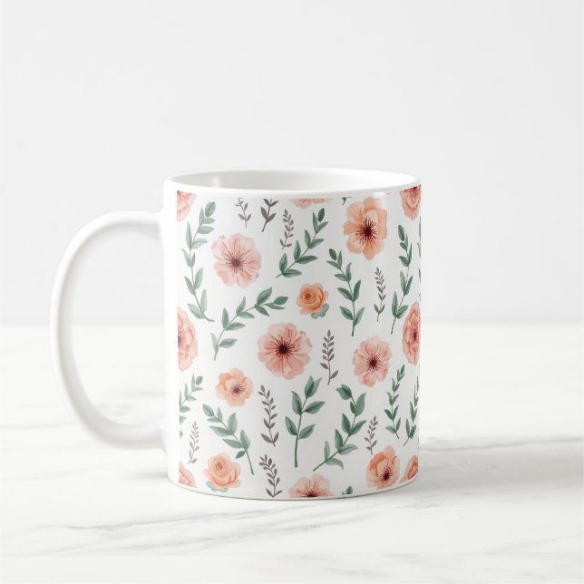 Flower pattern mug (Left)
