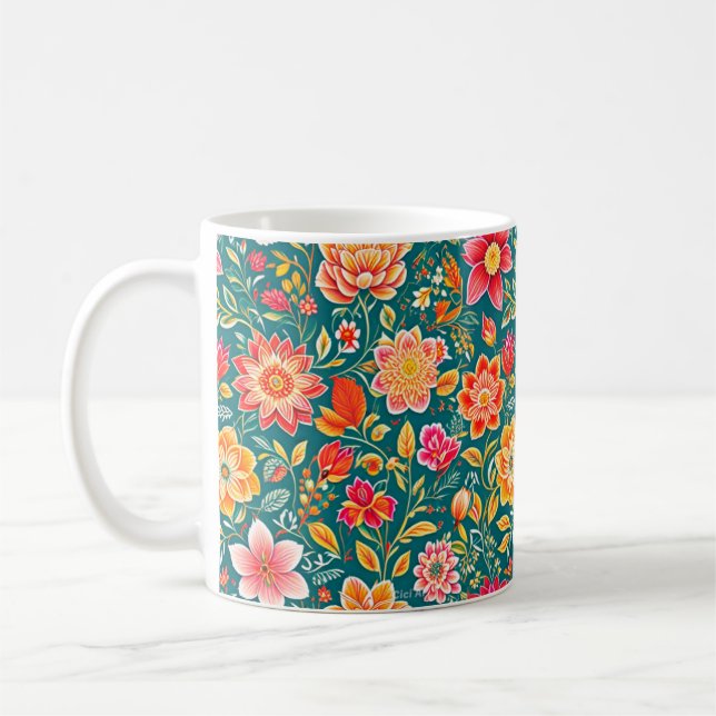 Flower Pattern Mug (Left)