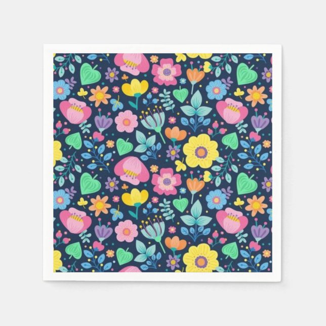 Flower pattern napkin (Front)