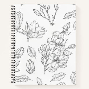 Flower pattern notebook