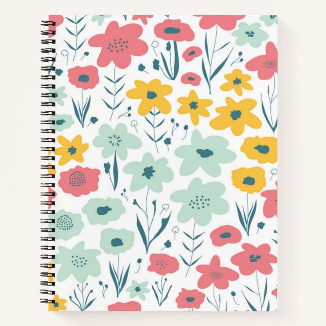 Flower pattern notebook (Front)