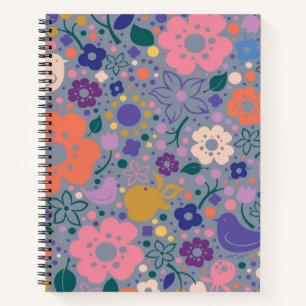Flower pattern notebook