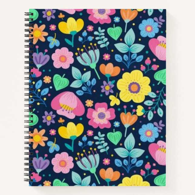 Flower pattern notebook (Front)
