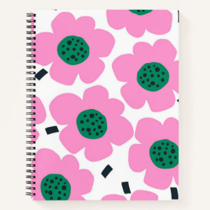 Flower pattern notebook