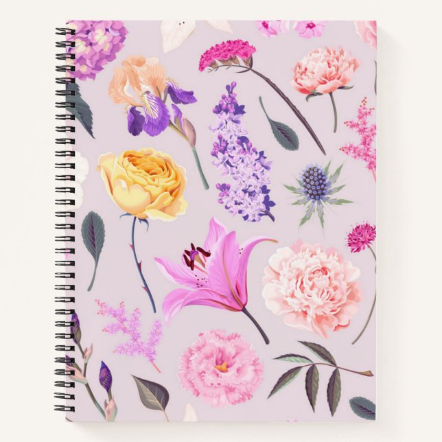 Flower pattern notebook (Front)