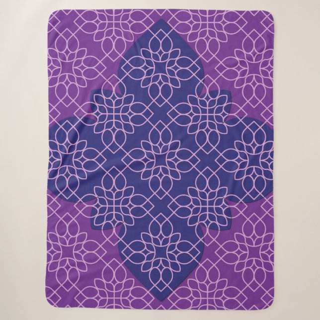 flower pattern on Throw, Fleece & Sherpa Blankets (Front)