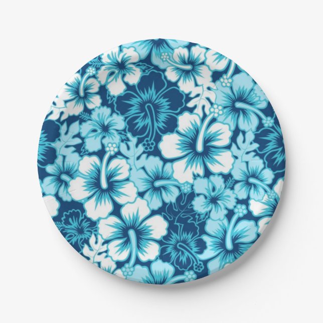 Flower pattern paper plate (Front)