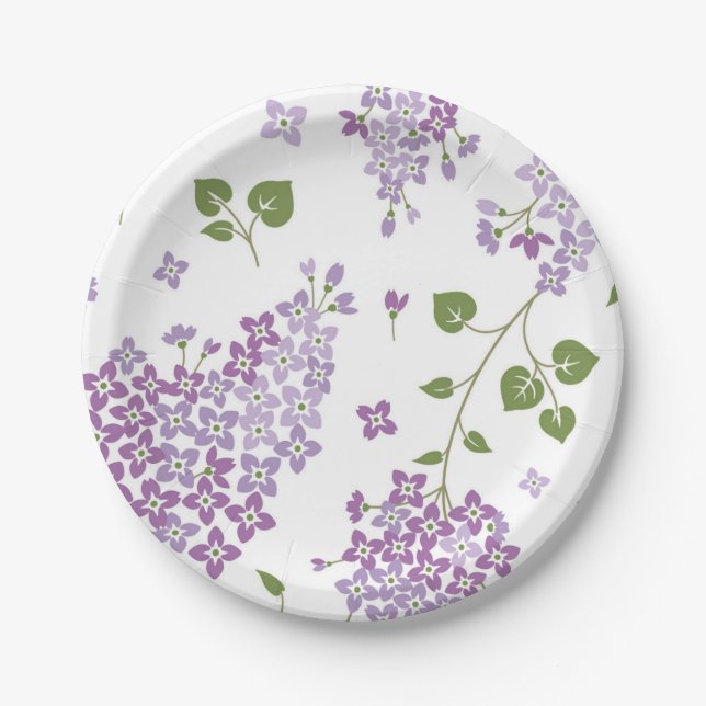 Flower pattern paper plate (Front)