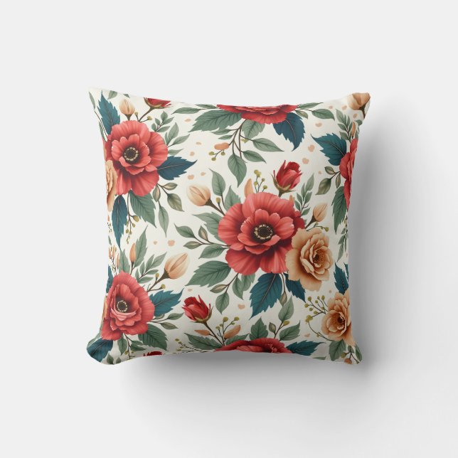 Flower pattern pillow cushion (Front)