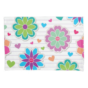 Flower pattern pillowcase
