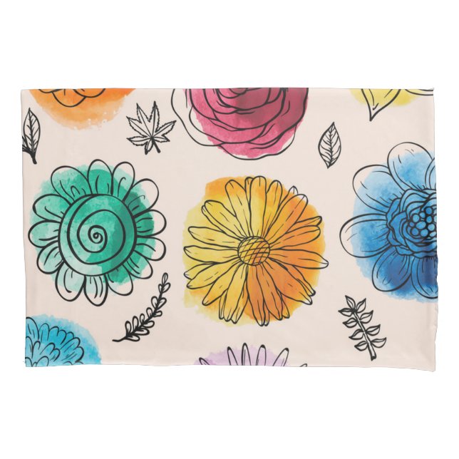 Flower pattern pillowcase (Front)