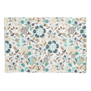 Flower pattern pillowcase
