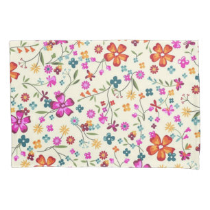 Flower pattern pillowcase