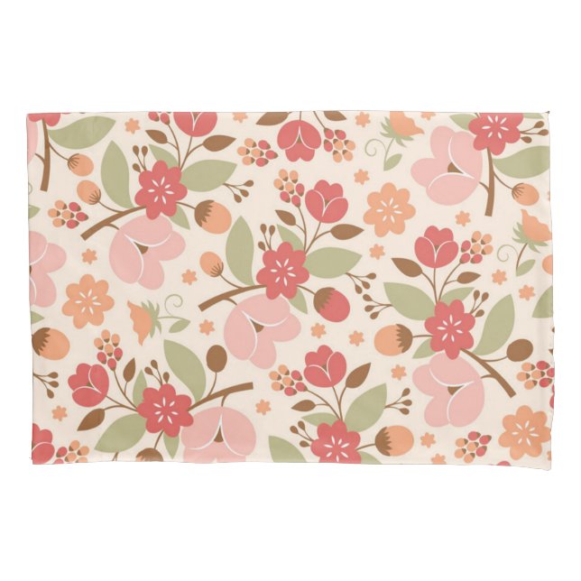 Flower pattern pillowcase (Front)