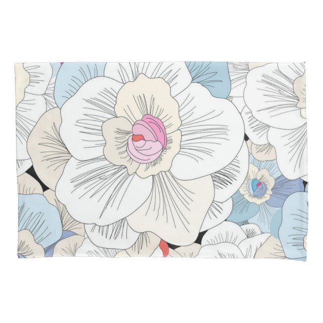 Flower pattern pillowcase (Front)