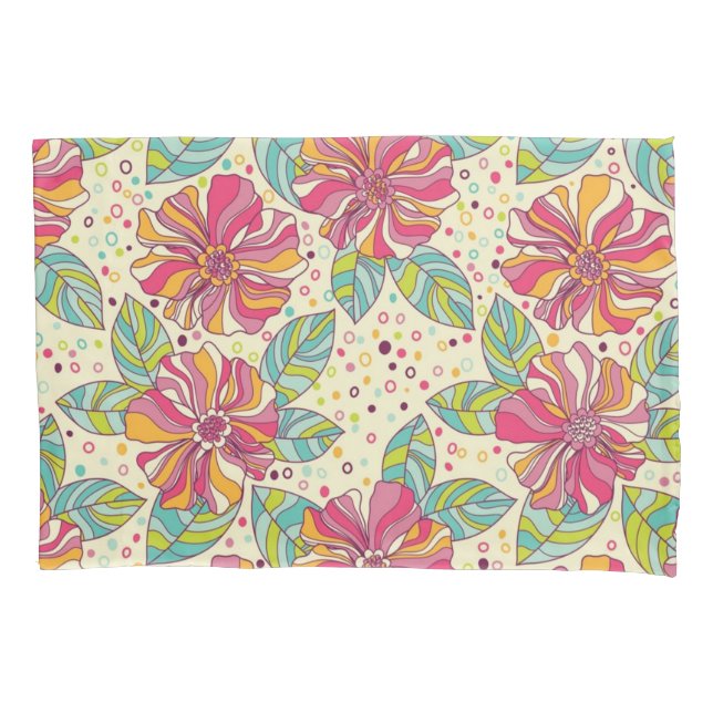 Flower pattern pillowcase (Front)