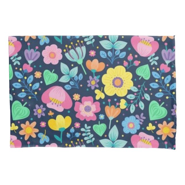 Flower pattern pillowcase (Front)