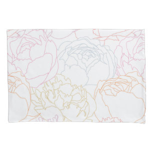 Flower pattern pillowcase