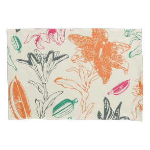 Flower pattern pillowcase