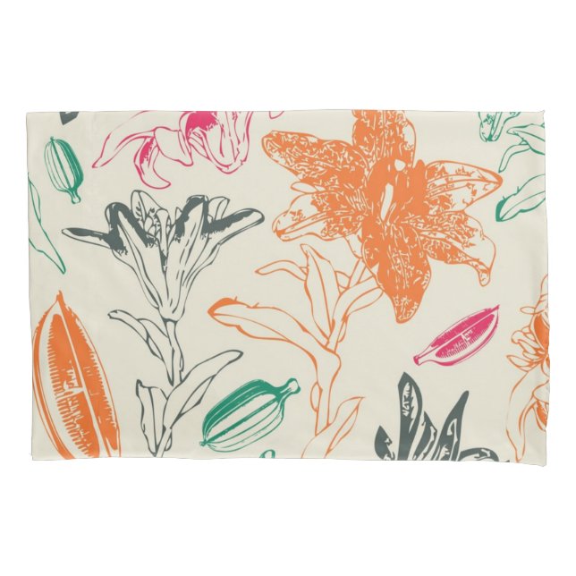 Flower pattern pillowcase (Front)