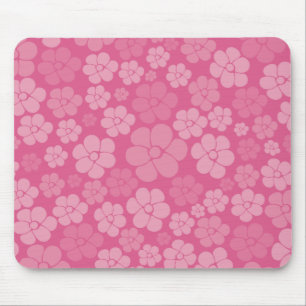 Flower Pattern - Pink Mouse Mat