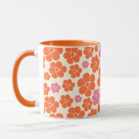 Flower Pattern - Pink, Orange and Cream
