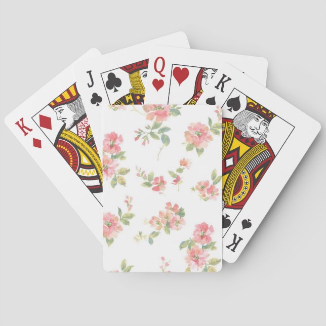 Flower pattern playing cards (Back)