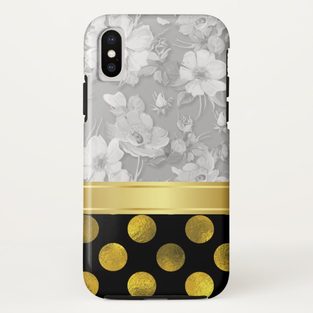 Flower Pattern Polka Dots Pattern Case-Mate iPhone Case (Back)