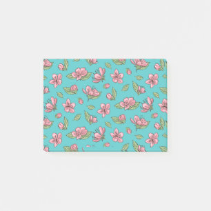 Flower pattern post-it notes