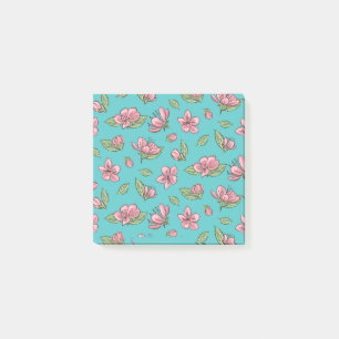 Flower pattern post-it notes