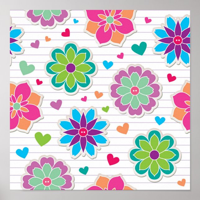 Flower pattern poster (Front)