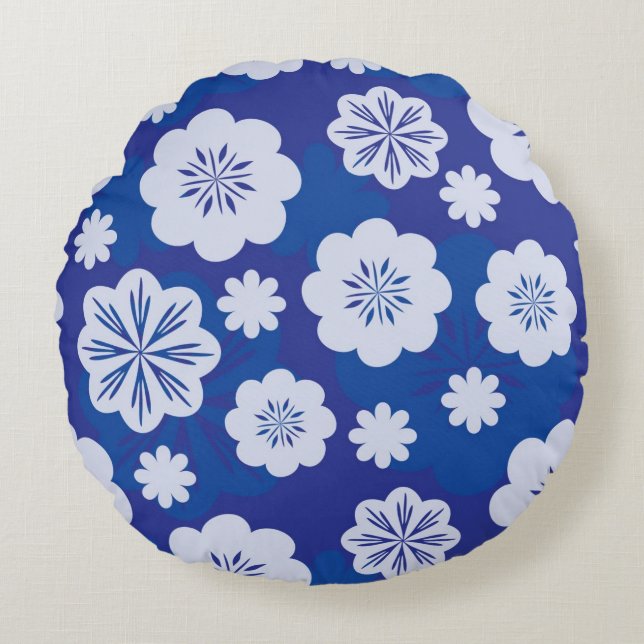 flower pattern round cushion (Front)