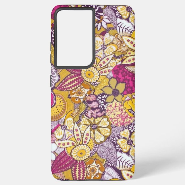Flower pattern samsung galaxy s21 ultra case (Back)