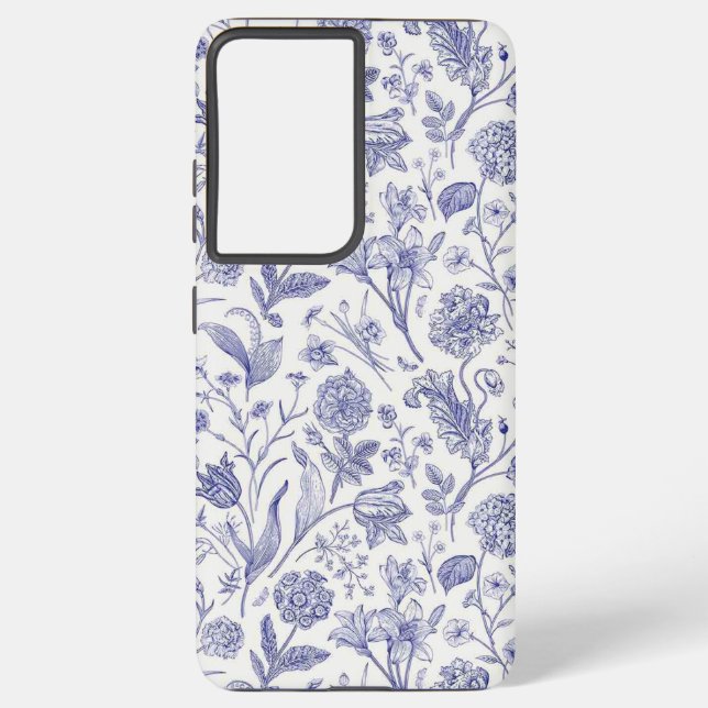 Flower pattern samsung galaxy s21 ultra case (Back)