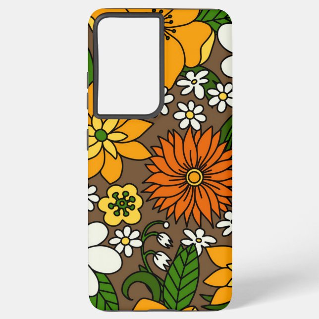 Flower pattern samsung galaxy s21 ultra case (Back)