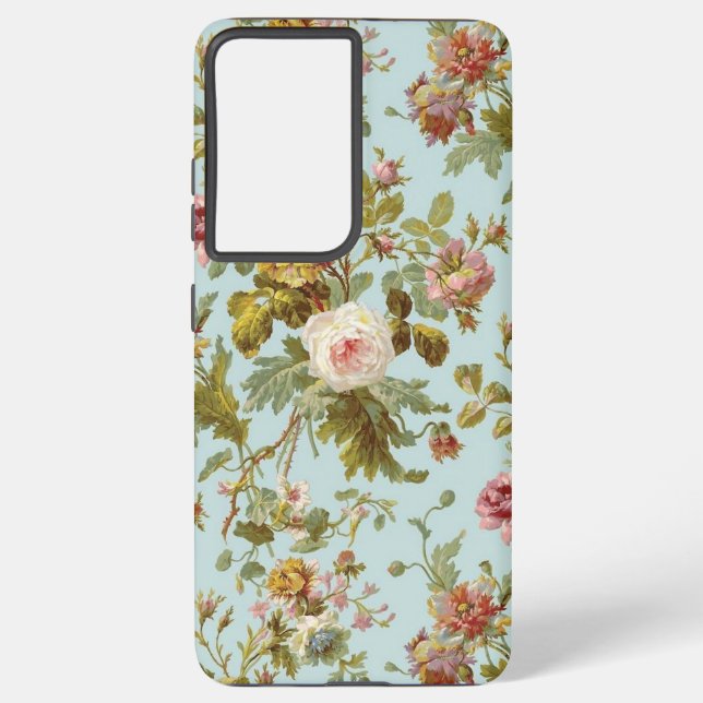 Flower pattern samsung galaxy s21 ultra case (Back)