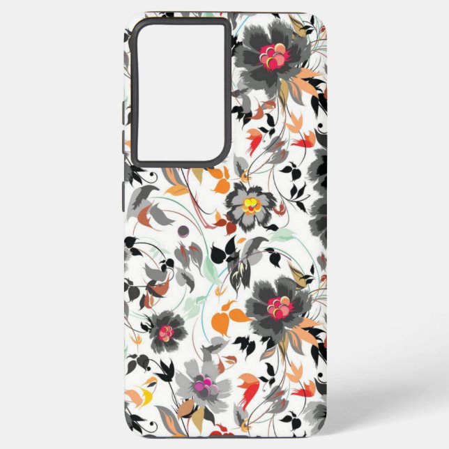 Flower pattern samsung galaxy s21 ultra case (Back)