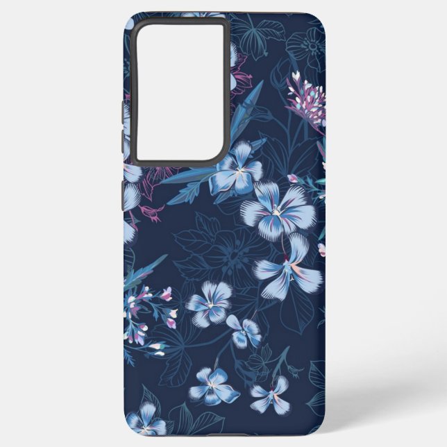 Flower pattern samsung galaxy s21 ultra case (Back)