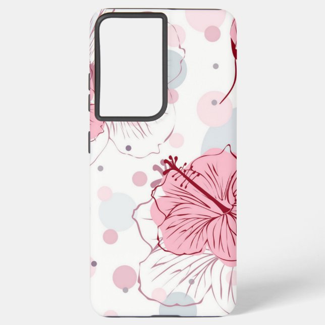 Flower pattern samsung galaxy s21 ultra case (Back)