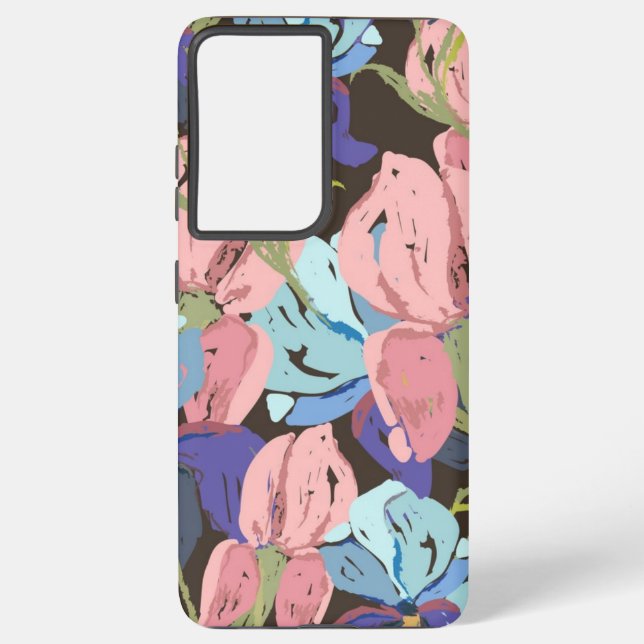 Flower pattern samsung galaxy s21 ultra case (Back)