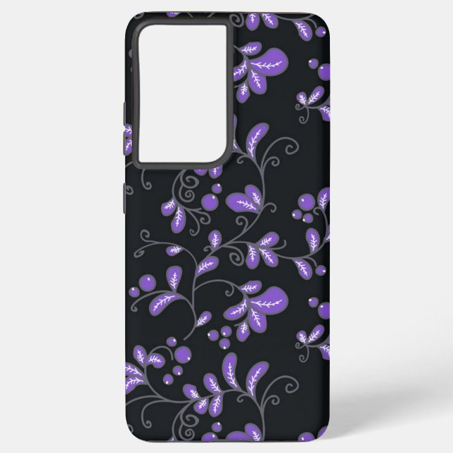 Flower pattern samsung galaxy s21 ultra case (Back)