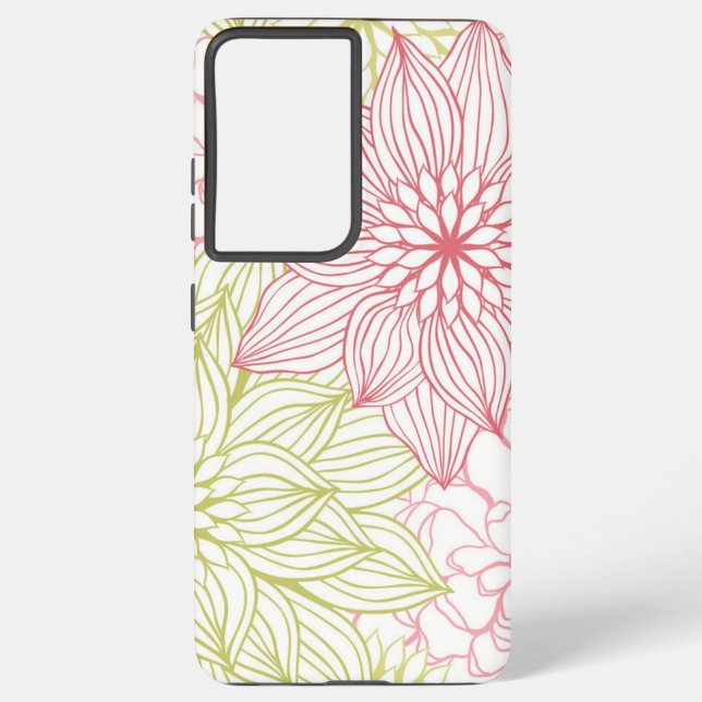 Flower pattern samsung galaxy s21 ultra case (Back)