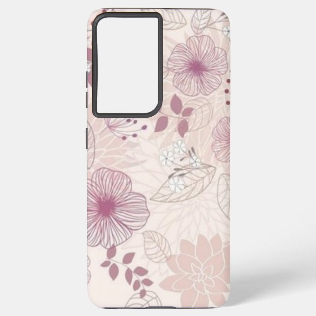 Flower pattern samsung galaxy s21 ultra case (Back)