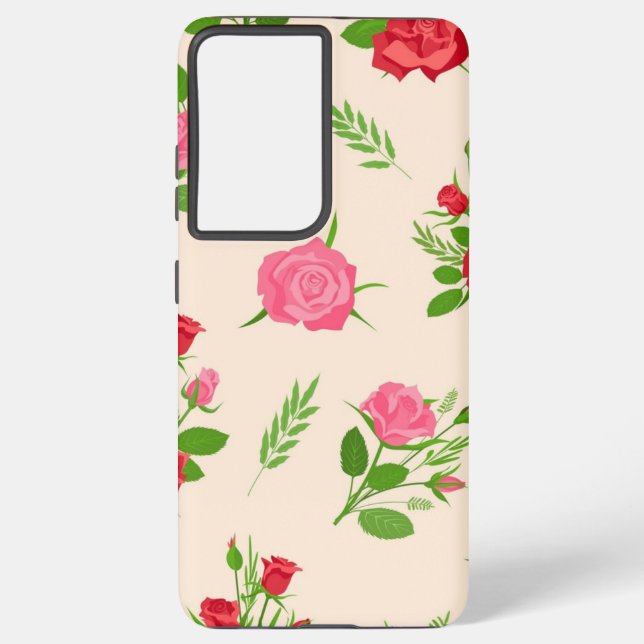 Flower pattern samsung galaxy s21 ultra case (Back)