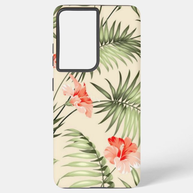 Flower pattern samsung galaxy s21 ultra case (Back)