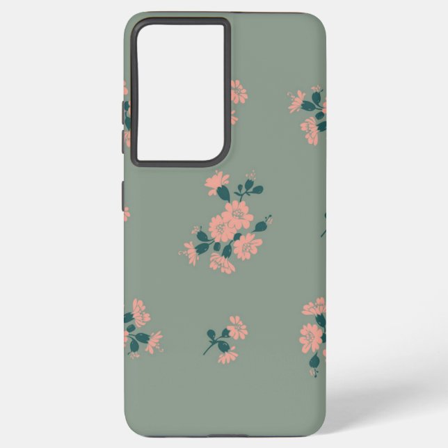 Flower pattern samsung galaxy s21 ultra case (Back)