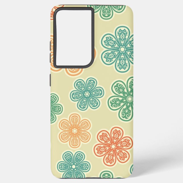 Flower pattern samsung galaxy s21 ultra case (Back)