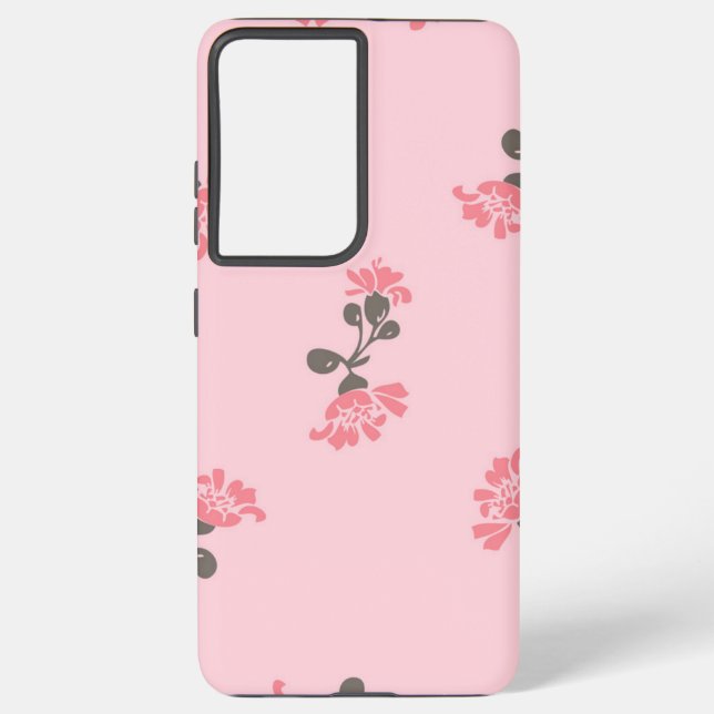 Flower pattern samsung galaxy s21 ultra case (Back)